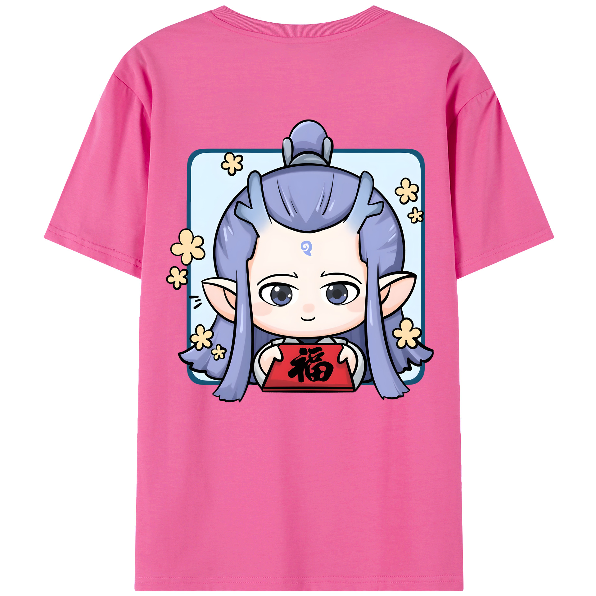 （画像用） Ne Zha 2 ナタ 魔童の大暴れ レディース半袖Tシャツ(バックプリント)
